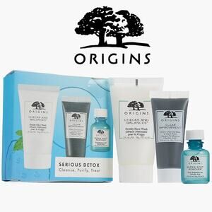 Origins Serious Detox - 3 Pc Set - Face Wash, Mask & Spot Treatment